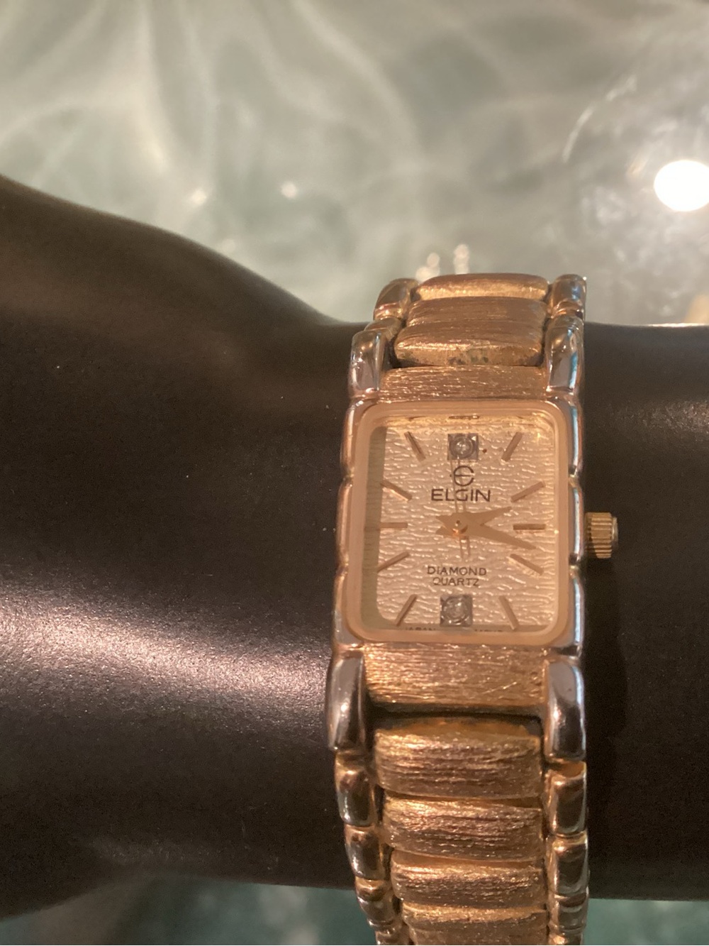 Elgin Women's Gold-Tone Diamond Accent Quartz Watch